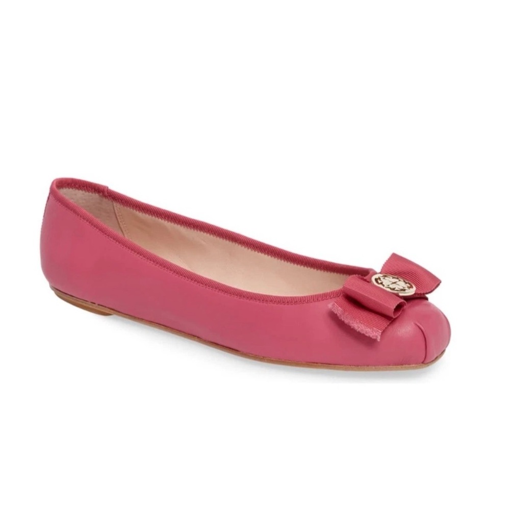 KATE SPADE Pink Leather Fontana Too Ballet Flat Shoes Women Size 8 $299